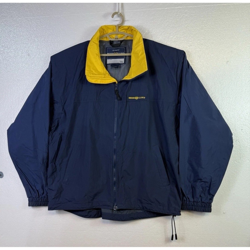 Henri Lloyd Jacket Mens XXL Navy Blue Windbreaker Sailing Full Zip Mesh Lined